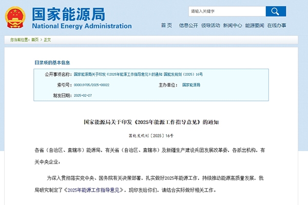 國家能源局：2025年新增新能源發(fā)電裝機規(guī)模2億千瓦以上