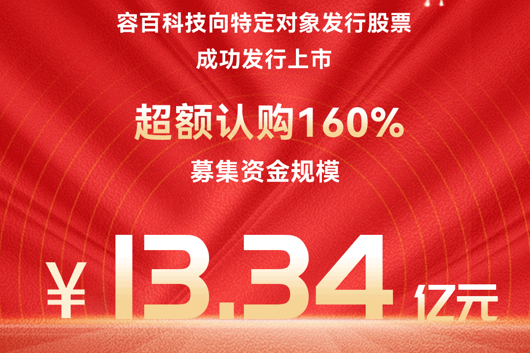 獲近160%超額認(rèn)購(gòu)！容百科技13.34億元定增落地