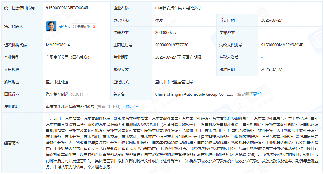 中國長安汽車集團(tuán)有限公司