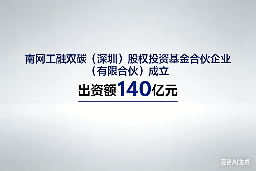 南網(wǎng)工融雙碳（深圳）股權(quán)投資基金合伙企業(yè)（有限合伙）成立