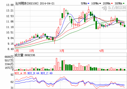 滄州明珠：2013年鋰電池薄膜收入增長(zhǎng)94% 擬10派2