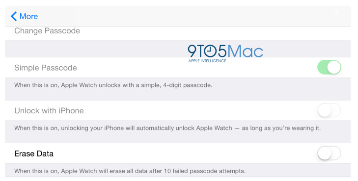 蘋果Apple Watch伴侶應用曝光新功能：可用iPhone解鎖