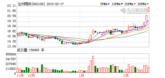 滄州明珠股東1172萬股辦質押式回購  接連兩漲停