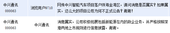 中興通訊：智能汽車項目落戶珠海金灣區(qū)
