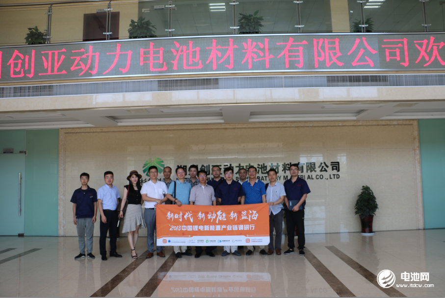 中國鋰電新能源產業鏈調研團一行參觀湖州創亞動力電池材料有限公司