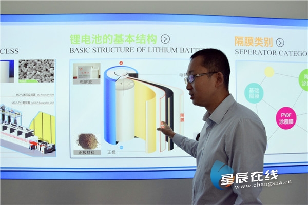 (鋰電池的基本結構圖。以上圖均由 星辰全媒體記者 柳佳路/攝。) (鋰電池的基本結構圖。以上圖均由 星辰全媒體記者 柳佳路/攝。)