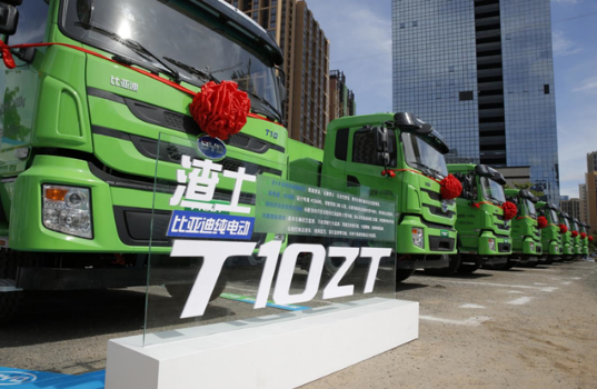 全球首批比亞迪純電動智能泥頭車開啟規?；痉哆\營