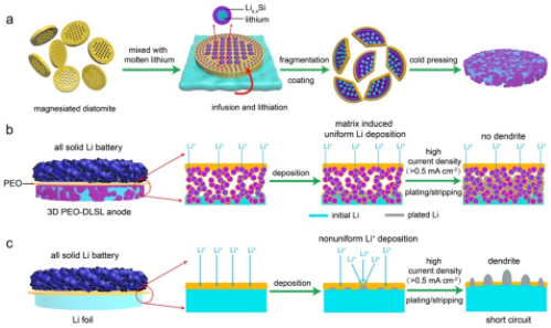中國科大仿硅藻土多級結構研制高性能固態鋰電池復合負極 中國科大仿硅藻土多級結構研制高性能固態鋰電池復合負極