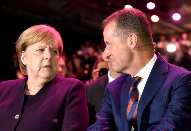 大眾集團ID.3電動車舉行投產儀式 德國總理默克爾出席 大眾集團ID.3電動車舉行投產儀式 德國總理默克爾出席