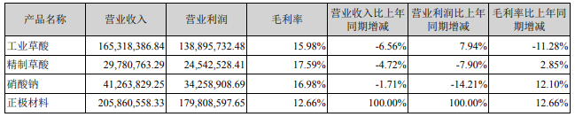 占公司主營業(yè)務(wù)收入或主營業(yè)務(wù)利潤 10%以上的產(chǎn)品情況