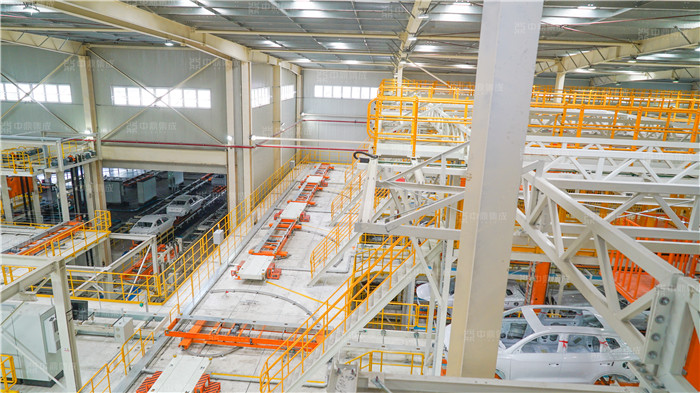 中鼎集成主導(dǎo)負(fù)責(zé)比亞迪西安工廠內(nèi)彩車身智能物流系統(tǒng)建設(shè)