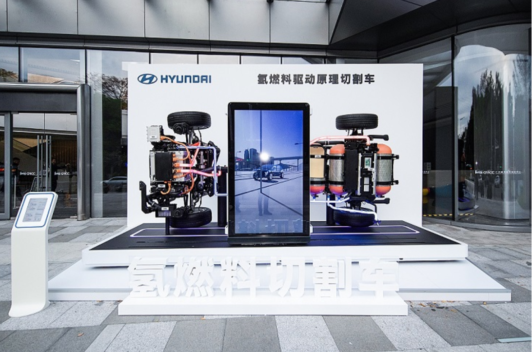 現(xiàn)代汽車氫燃料驅(qū)動原理切割車 圖片來源：現(xiàn)代汽車官網(wǎng)
