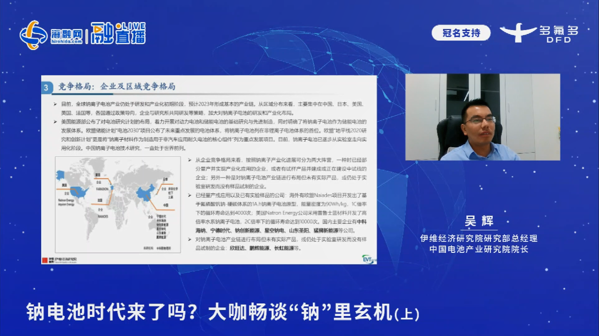 伊維經濟研究院研究部總經理/中國電池產業研究院院長吳輝 伊維經濟研究院研究部總經理/中國電池產業研究院院長吳輝