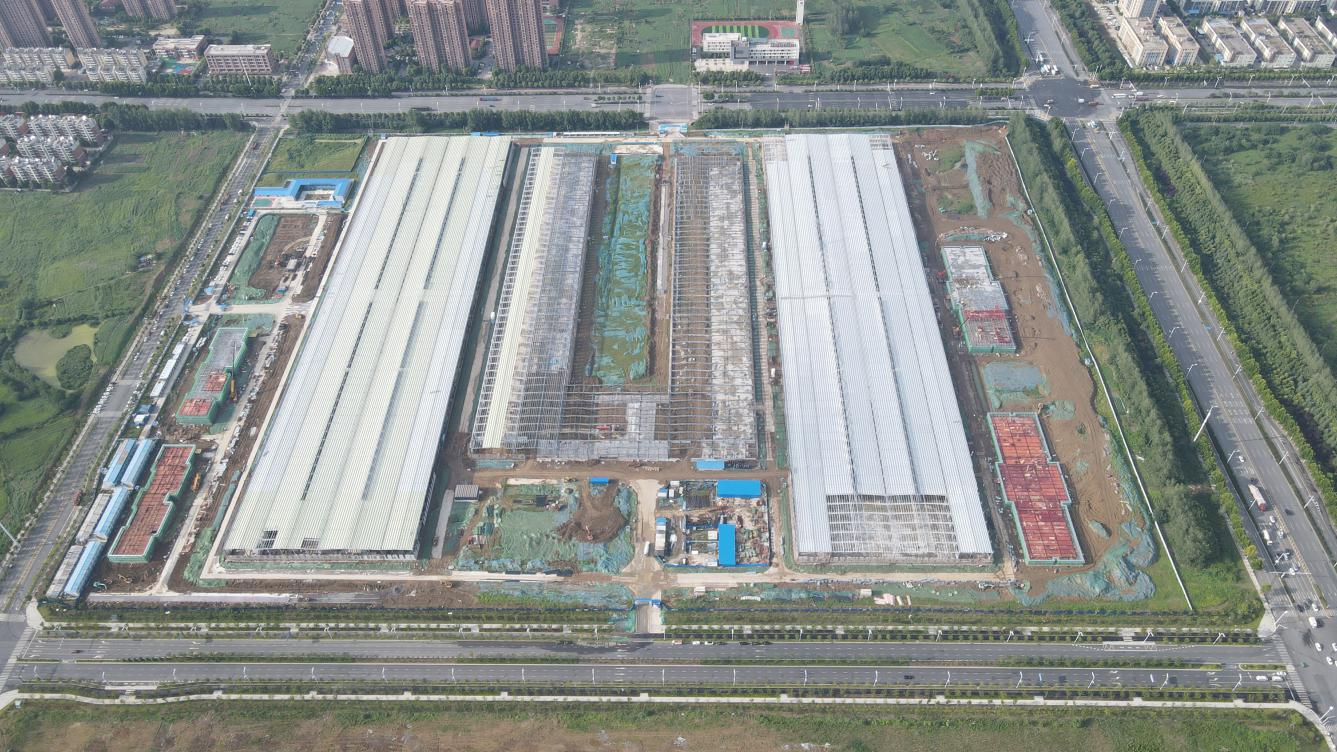 新站基地一期20GWh標(biāo)準(zhǔn)電芯項目俯瞰圖 新站基地一期20GWh標(biāo)準(zhǔn)電芯項目俯瞰圖