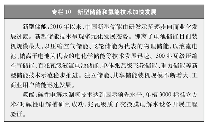 新型儲能和氫能技術加快發展